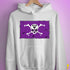 Lesbian Labrys Pride Pirate Flag Hoodie - White